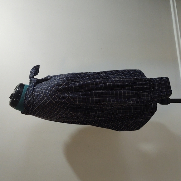 Zara Woman Navy Window Pane Print Blouse Sz S - Picture 5 of 12